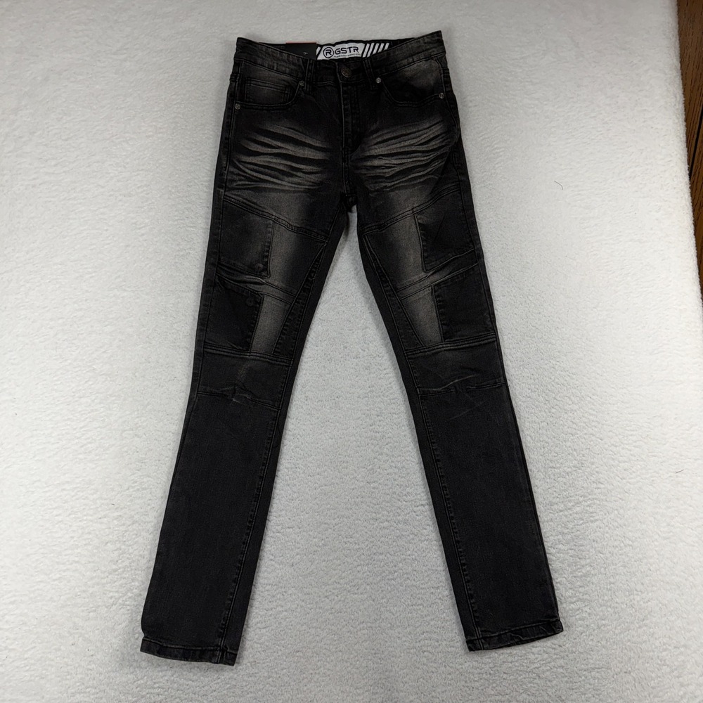 GSTR G Star Raw Jeans Mens (28x29) Black Slim Motorcycle Stretch Denim NWT
